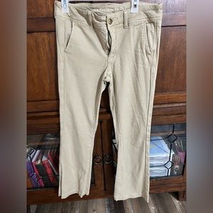 American Eagle, women’s kick boot khakis, size 8 regular, hardly worn